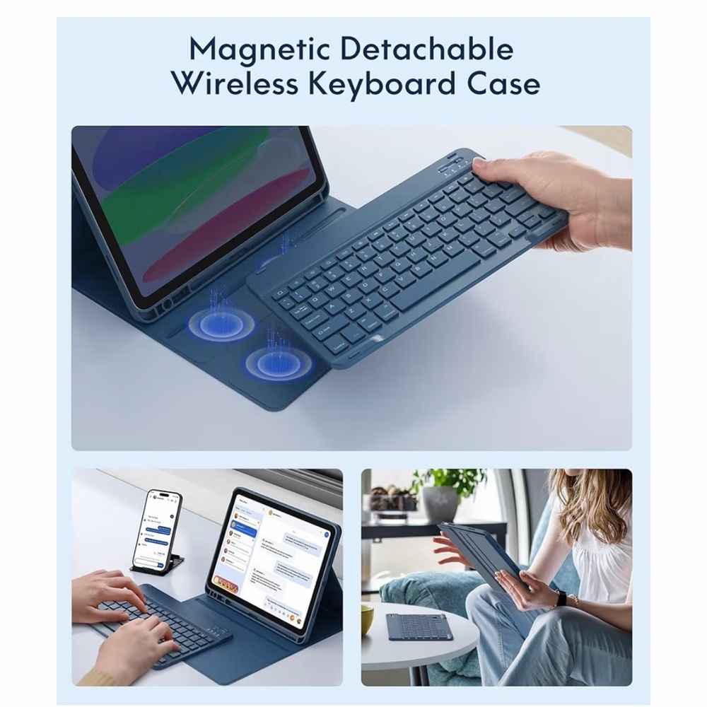Bluetooth Keyboard Case for iPad  iPad (A16) 11th/10th Generation - Picture 5 of 9